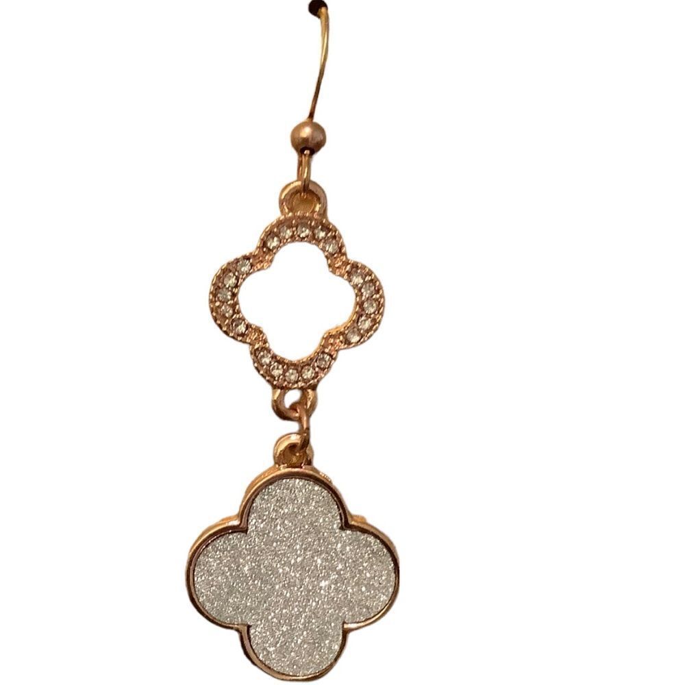 🌼🌼Rose gold tone cloud dangle earrings NWOT🌼🌼 - Picture 2 of 2